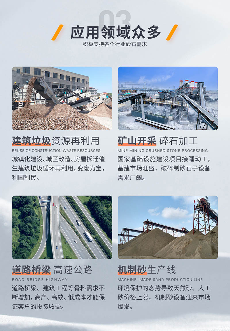 岩石碎石机应用领域